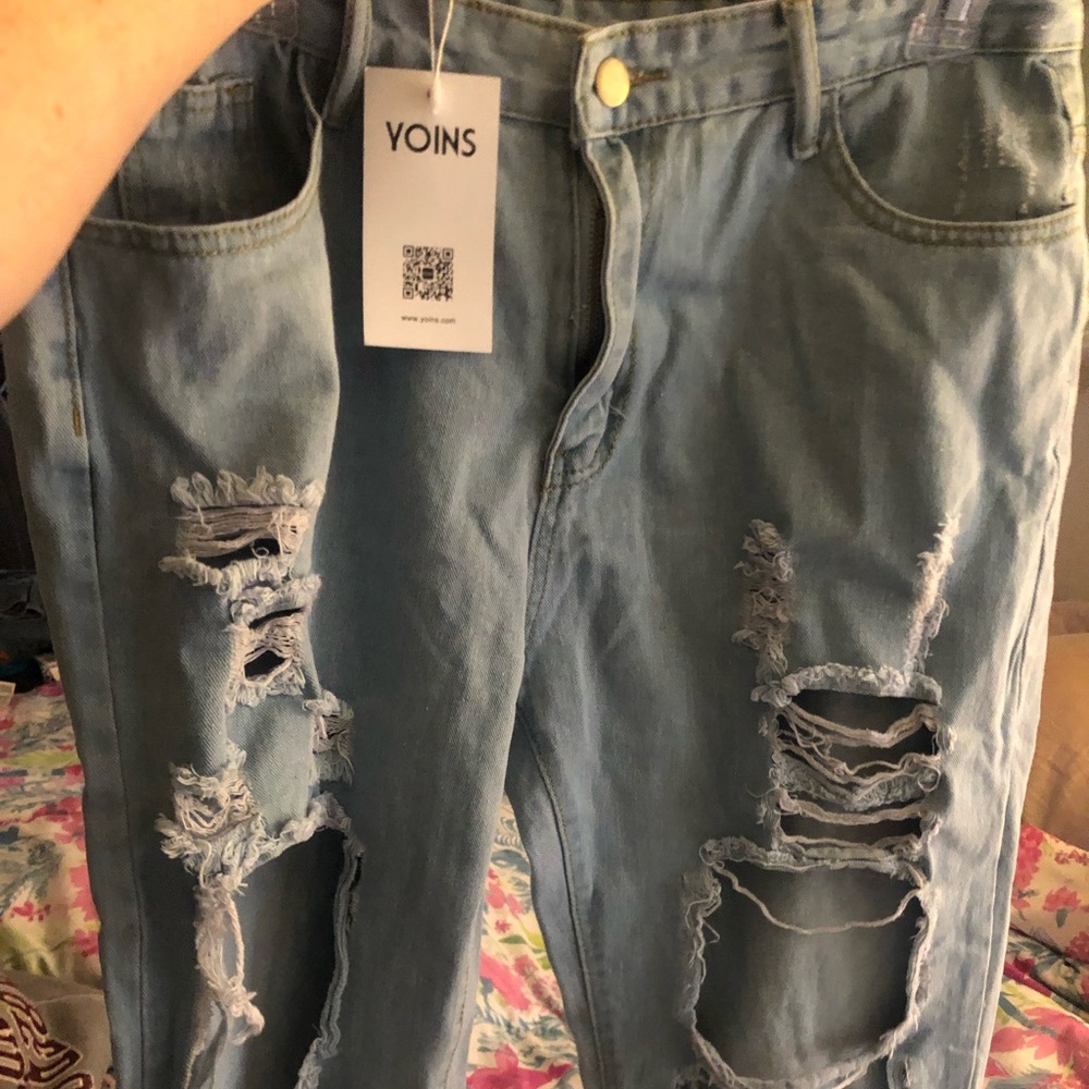 Super deconstructed jeans new with tags